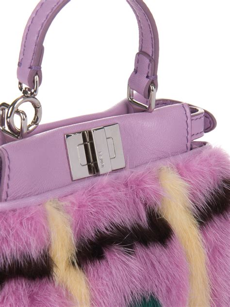 fendi pink fur bag|pink fendi crossbody canvas print.